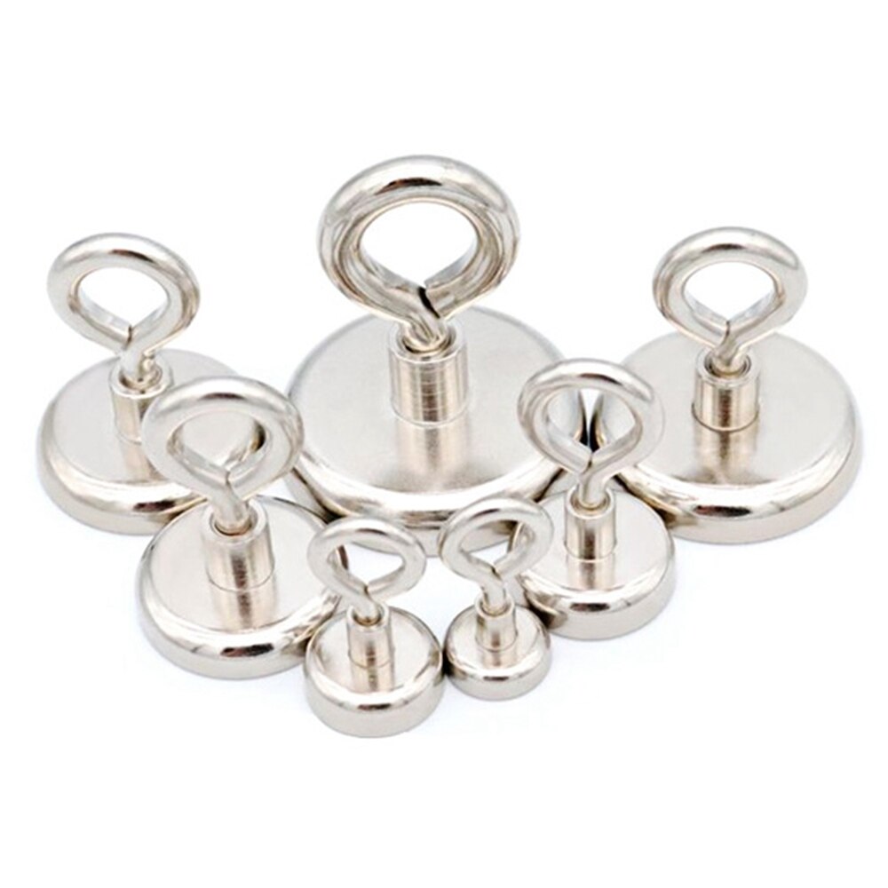 Strong Neodymium Magnet Salvage Magnet Deep Sea Fishing Magnets Holder Pulling Mounting Pot with Ring Eyebolt