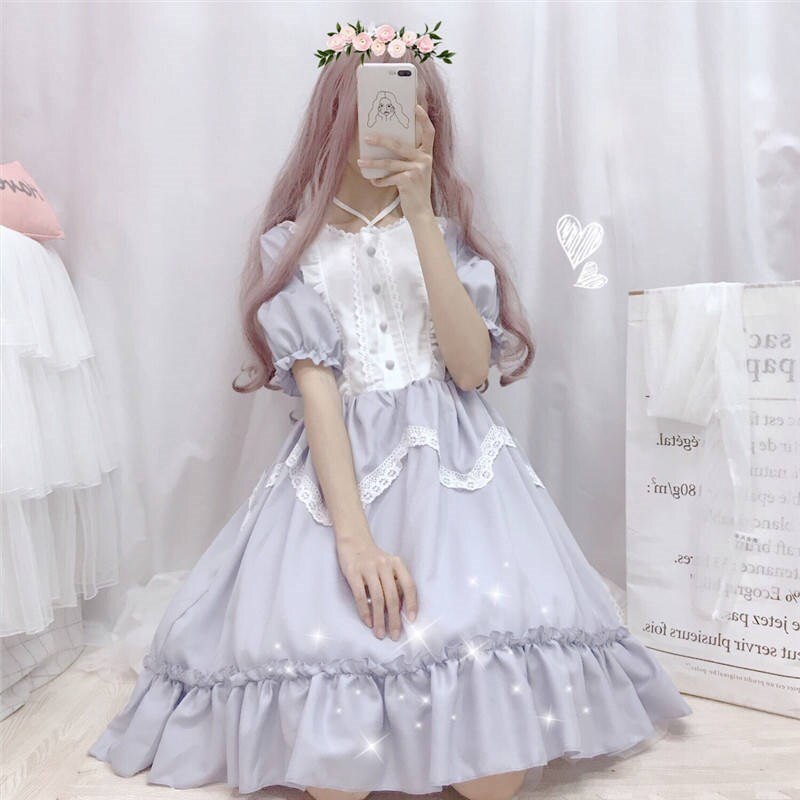 Vêtements Lolita pour filles Kawaii, robes pour femmes, vêtements de Style japonais, pour grandes adolescentes, jolie fée d'étudiant