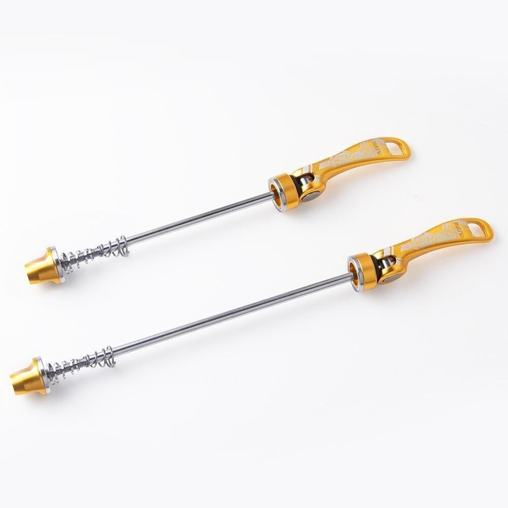 1pair Quick Release Shaft For Mountain Bike Wheel Set Bicycle Removal Tool Portable and Durable Functional Bike Quick Release: Golden