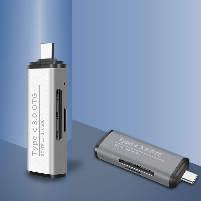 Larryjoe Type-c otg Card Reader sd tf Card Computer Android Mobile Phone Multi-functional Card Reader USB3.0 Hub