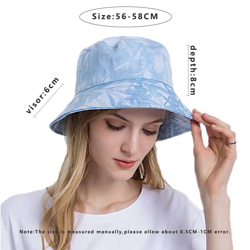Moda lato damska czapka rybaczka krawat barwnik okap kapelusz rybaka bawełna odkryty składany czapka na basen oddychająca przenośna para pion kapelusz