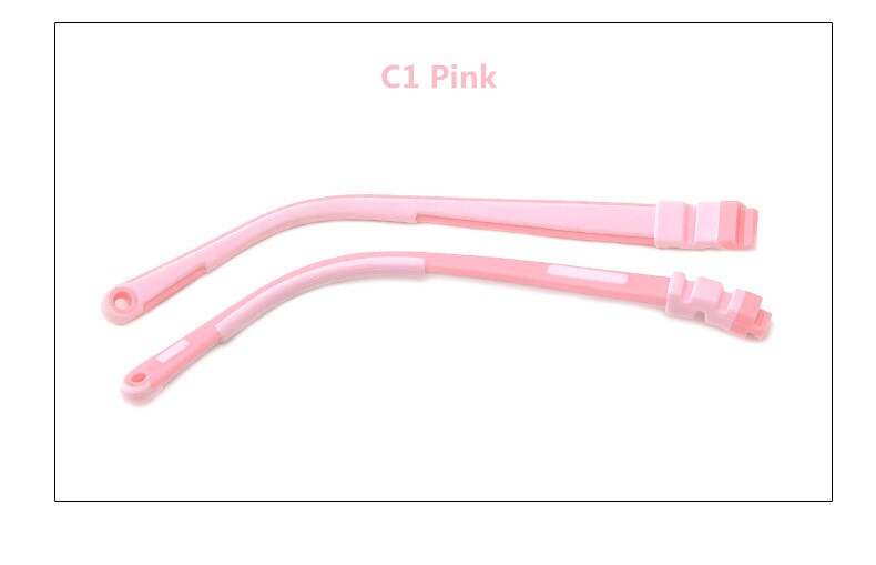 Gafas de sílice + TR para niños, patillas de silicona de color a presión, par, multicolor opcional, accesorios para gafas: C1 PINK