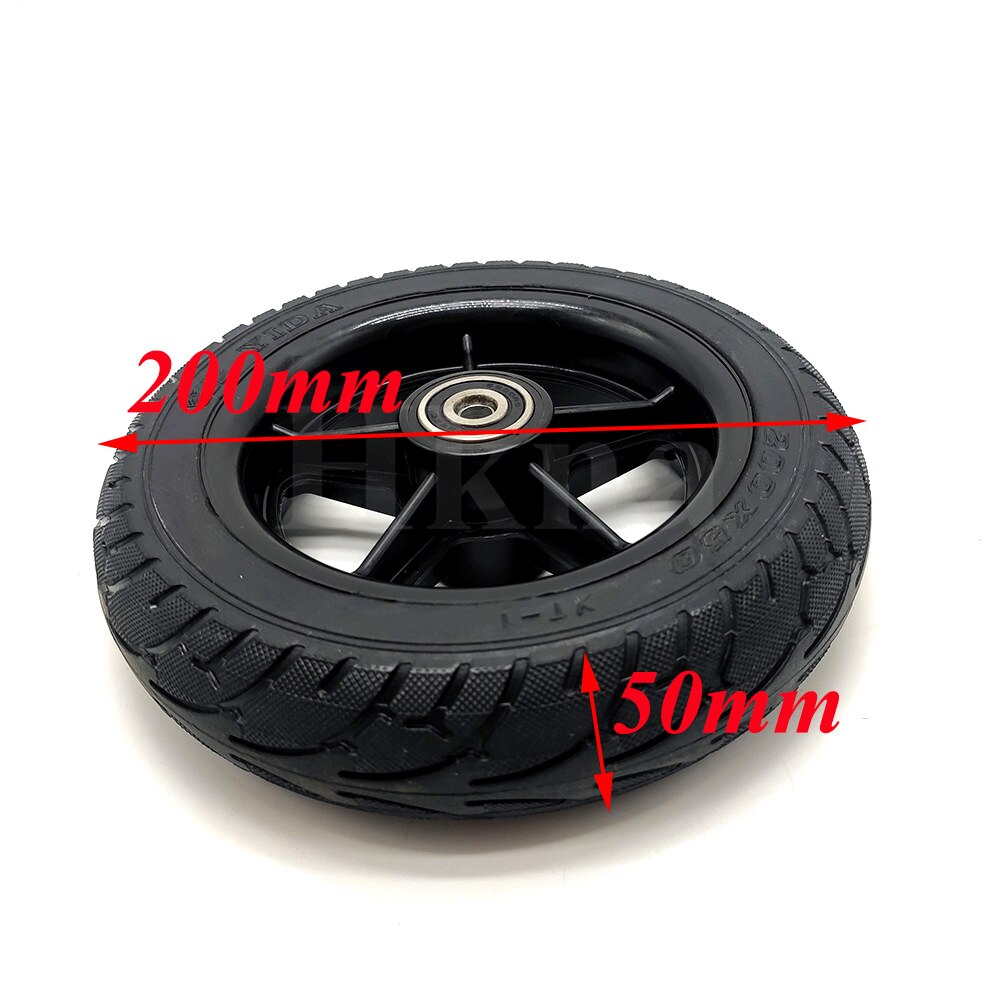 200x50 Solid Tire Wheel for Electric Scooter 8 Inch Solid Wheel Explosion-proof Puncture Proof Tubeless Tyre Parts
