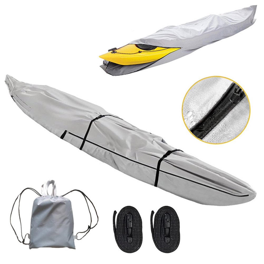 1 Pcs Canoe Waterproof Cover 420D Oxford Cloth Canoe Oxford Surfboard Comprehensive Coverage Fishing Raft Boat Cover