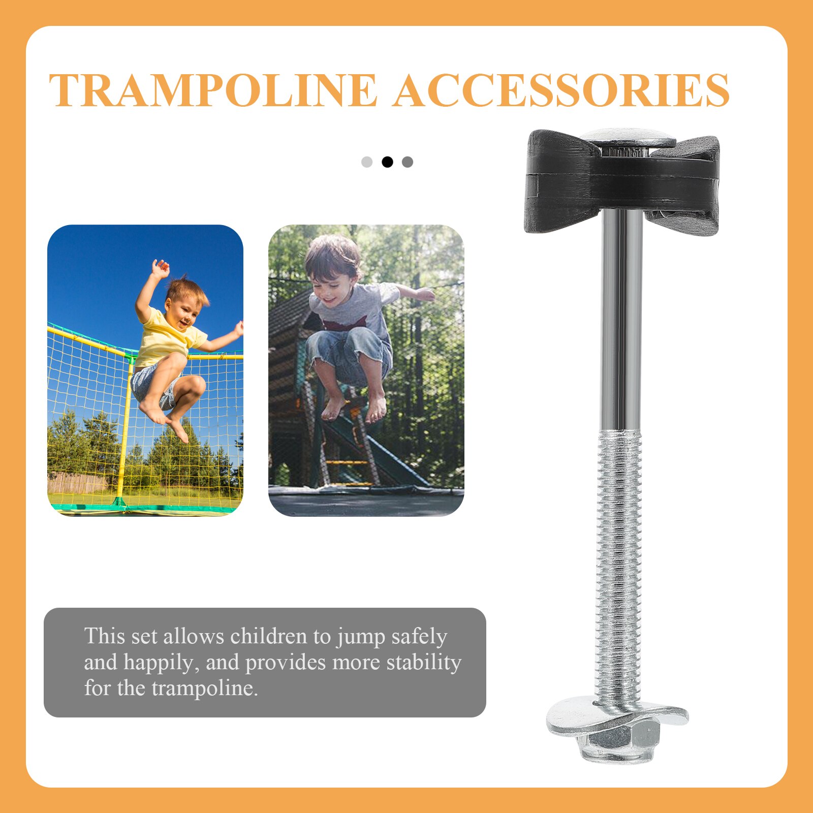 12Pcs Trampoline Screws Iron Screws Trampoline Replacement Parts Fixing Tools