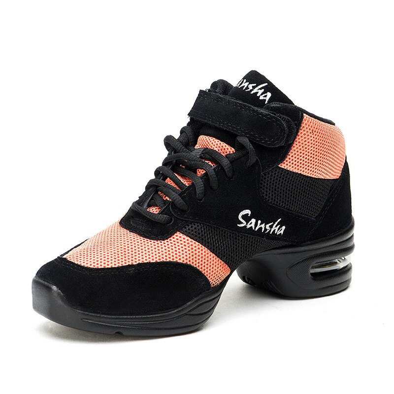 Sansha-zapatillas de baile transpirables de malla suela blanda, cómodas, para Salsa y Jazz, H135M