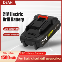 Destornillador eléctrico de 21V y 1500mAh, batería recargable de iones de litio para destornillador inalámbrico, Mini taladro, batería de herramientas eléctricas