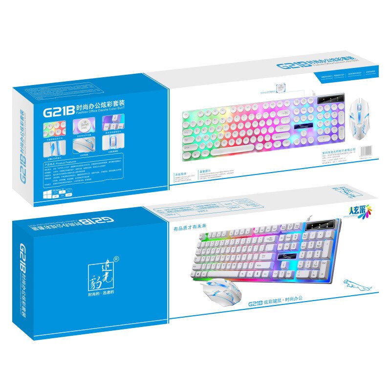 Gamer Keyboard And Mouse PC Gaming Keyboard RGB Backlit Keyboard Rubber Keycaps Wired English Keyboard Mouse Gamer Gaming Mouse