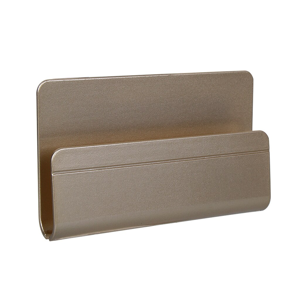 1PC Paste Style Mobile Phone Charging Holder Bracket For IPhone Keyring Wall Mount Stand Universal Practical Wall Storage Shelf: type 3 gold