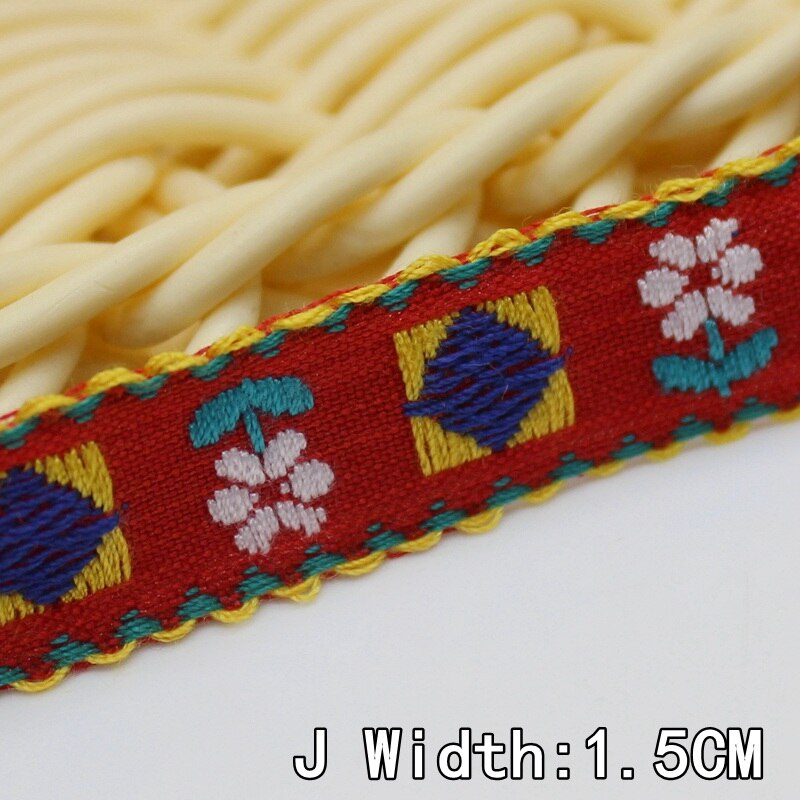 2 yards/lot japon doux Kawai style fille cheveux boucles d'oreilles et un chapeau de paille garni dentelle tissé jacquard sangle bricolage Zakka ruban: J 1.5CM
