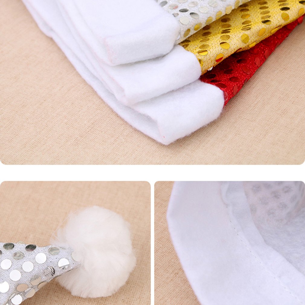 Kerstversiering Doek Party Prestaties Levert Kleine Volwassen Ornament Pailletten Kerst Hoed
