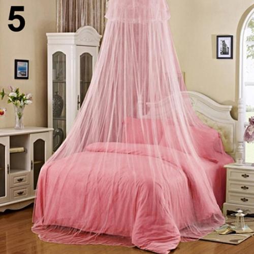 Hotel egant – lit en dentelle, auvent en maille, dôme rond, moustiquaire, couverture de lit, lit suspendu pour bébé, 50%: Rose