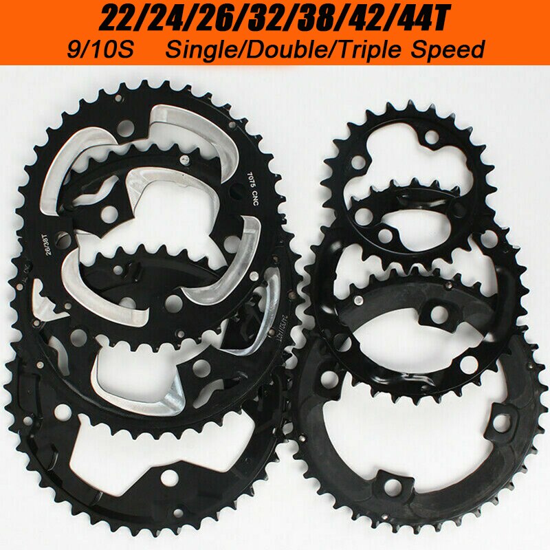 Plato de bicicleta 104BCD 64BCD 22/24/26/32/38/42/44T, plato de bicicleta de 9/10 velocidades para platos y bielas de doble/triple velocidad