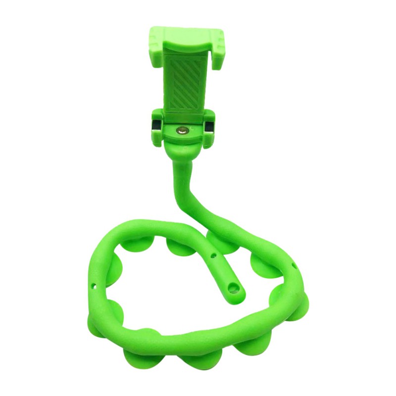 soporte de pared en vivo , soporte para teléfono móvil, soporte para bicicleta de sobremesa para coche, soporte Flexible con ventosa: green