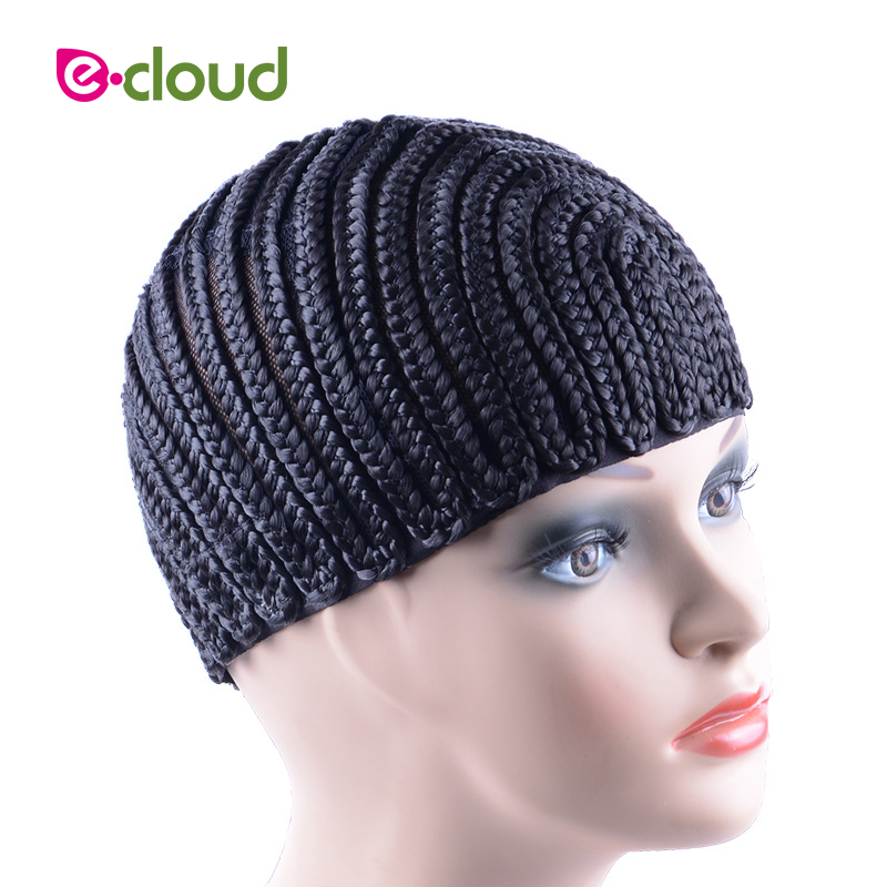 Hair Tools Cornrow Wig Caps For Making Wigs With Combs Adjustable Black Crochet Braided Weaving Cap Lace Elastic Hairnet