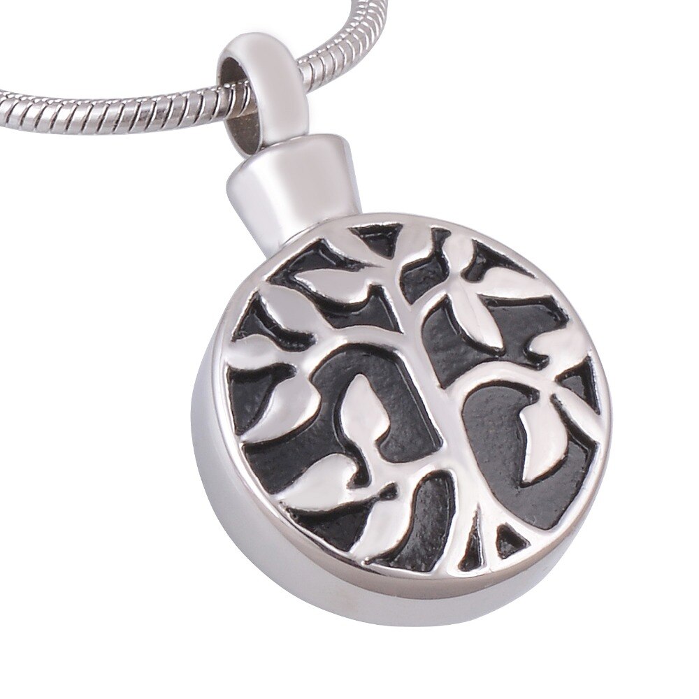 Alloy "Tree of Life" Christian Eternity Immortality Cremation Necklace Memorial Keepsake Screw Ashes Urn Pendant Jewelry