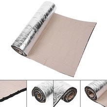 Aluminiumfolie + Rubber Foam Auto Geluiddichte Isolatie Geluiddichte Foam Pad 100*40Cm Deadening Warmte Warm Praktische