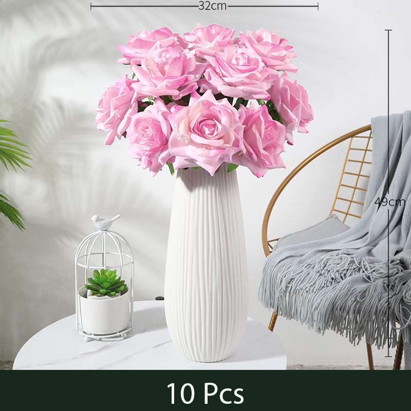 10 Pcs Rose Artificielle Flower Silk Rose Flower 50cm High Wedding Flowers Decoration Luxury Home Decor Valentine Day: SMTMG008
