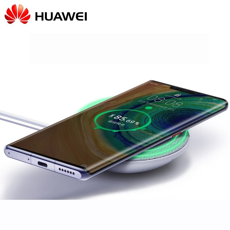 Carregador sem fio huawei 27w max qi, carregador super carga cp61 para huawei p30 pro mate 20 rs pro iphone 11, 11