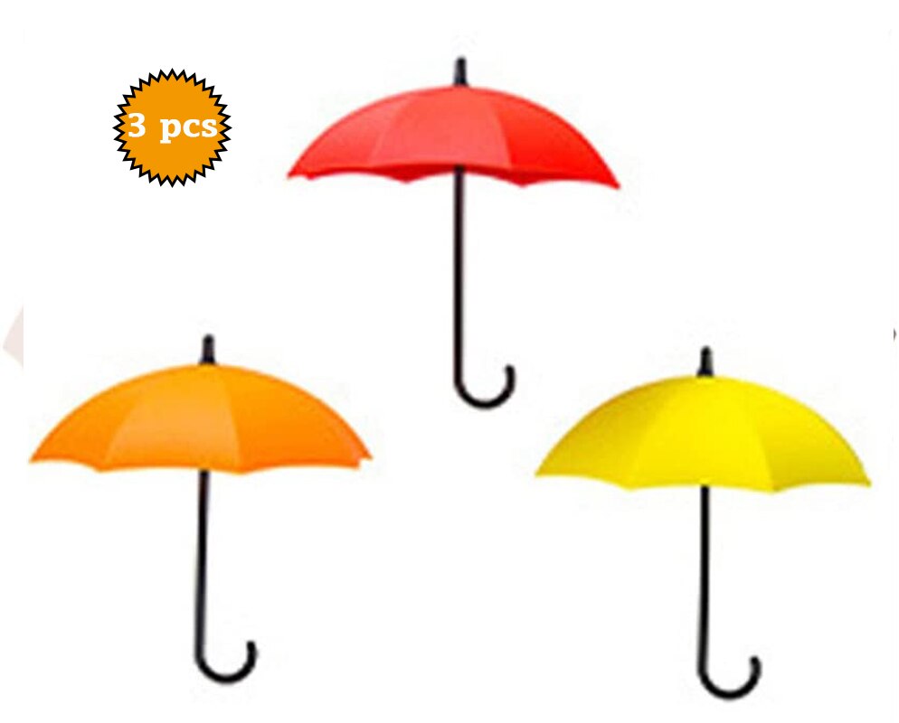 3- pack decoratieve kleine parapluhaak sleutelhanger wandhaak hanger organizer thuis keuken muur deurhaak duurzame gebruikshaken: 4
