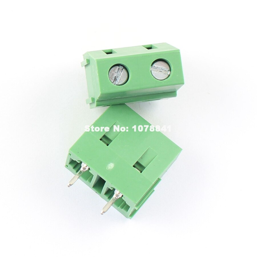 10pcs 7.5mm Pitch 2 Pin 2 Poles Straight PCB Screw Terminal Block 300V 10A