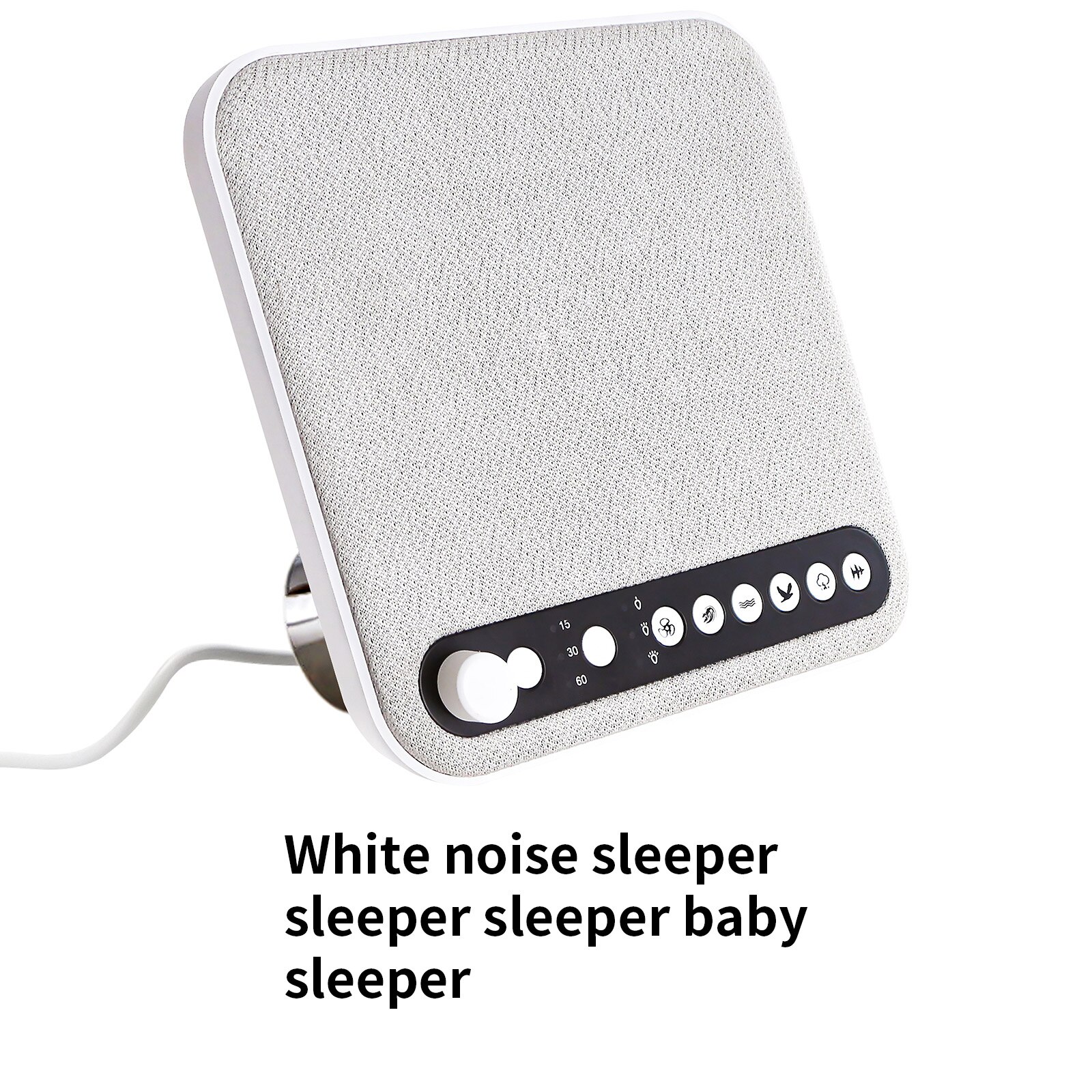 White Noise Machine USB Rechargeable Timing Shutdown Sleep Sounder Portable White Noise Sleep with 6 Natural Sounds