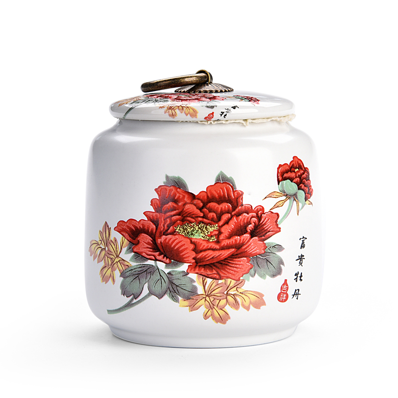 Ceramic Retro Mini Tea Caddies Kitchen Spice Jar Sealed Cans Candy Dried Fruit Storage Bottle Food Container Teaware