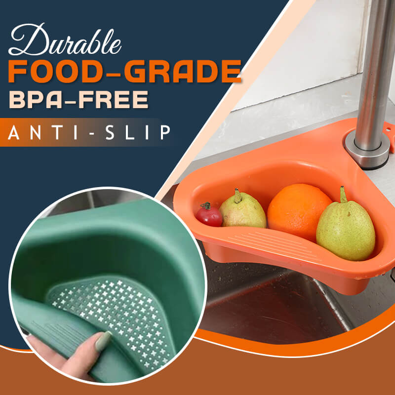 Dreieckige Waschbecken Sieb Drain Küche Korb Saugnapf Waschbecken Filter Regal Obst Gemüse Abtropffläche Schwamm Rack Storage Tool