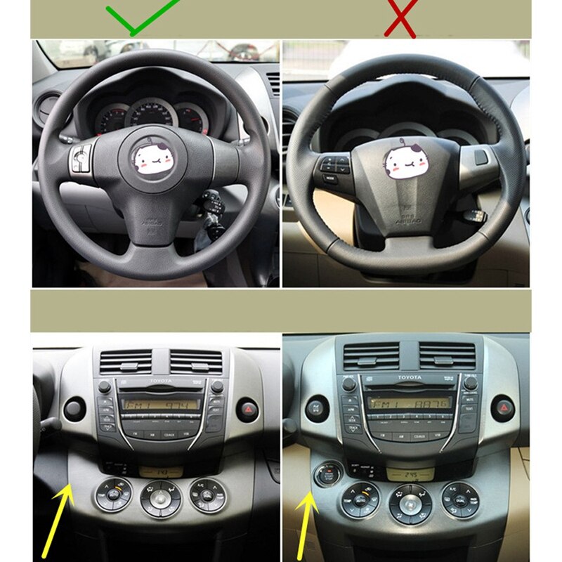 Deska rozdzielcza samochodu klimatyzator dostosuj przycisk panelowy stylizacja pokrywy listwy robić Toyota RAV4 2009-2013 akcesoria samochodowe