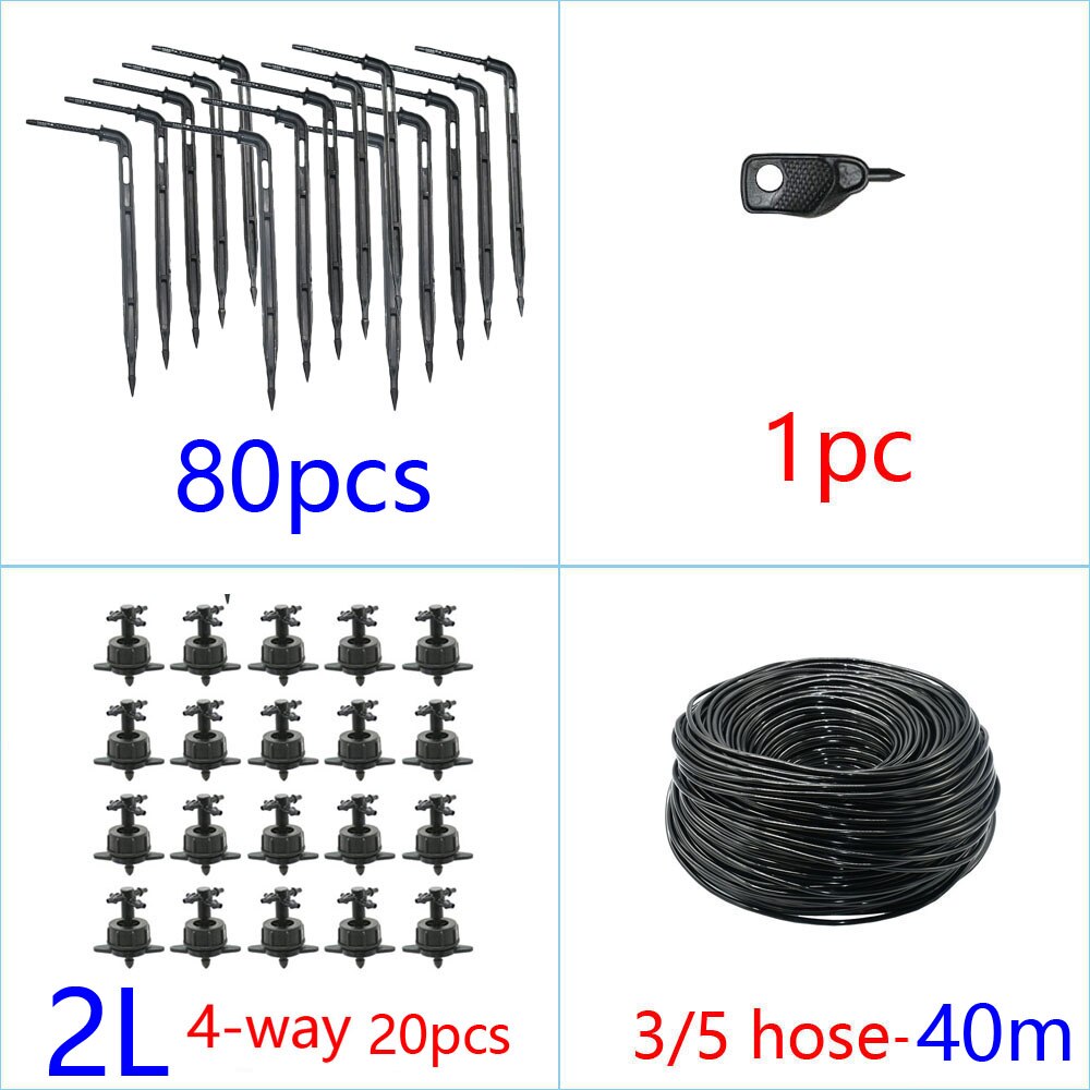 2L 4L 8L/H Garden Micro Drip System 4-Way Emitter Watering Irrigation 3/5mm Arrow Dropper for Potted Bonsai Greenhouse: 2Lx20set