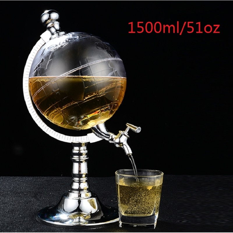 1500ml/51oz globus form vin dispenser glas opbevaring unik til bar bryllupsfest middag