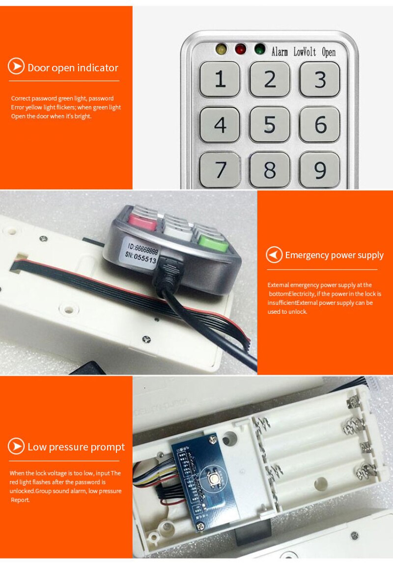 Intelligent Cabinet Locks Electronic Password Keypad Lock Digital Combination Code Lock For Cabinet/door Electric Lock Password