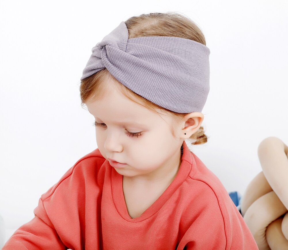 Kid Baby Girl Criss Cross Headband Toddlers Cotton Bow Hair Band Accessories Headwear Headband Pink Red Black White Gray yellow: D