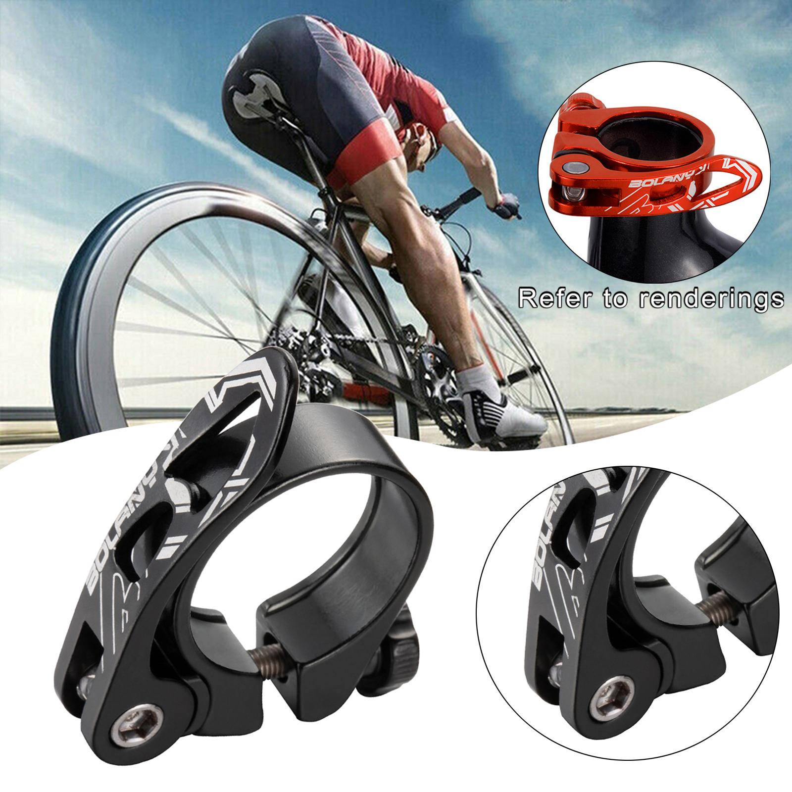 Pince de tige de selle de vélo, anodisée, pour pièces de vélo de route et de montagne: Black 34.9mm