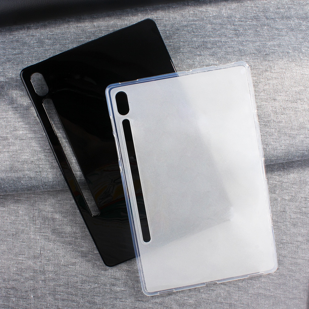 Zachte Siliconen Zwart Wit Cover Case Voor Samsung Galaxy Tab S6 10.5Inch T865 T860 Tablet Anti-Kras Tpu terug Beschermhoes
