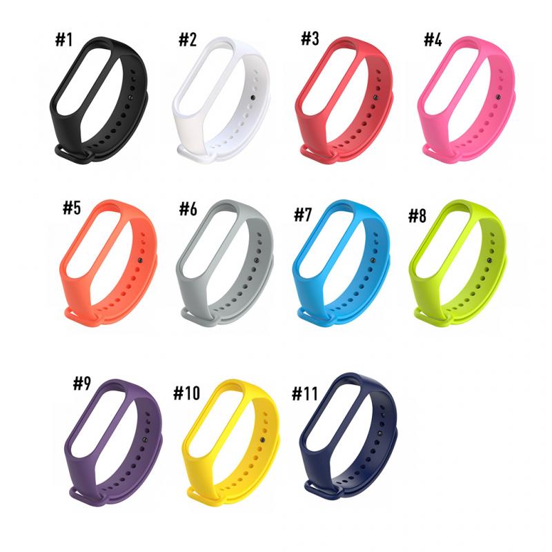 Pulseira de silicone para xiaomi mi banda 3 esportes substituíveis pulseira múltipla cor accessor respirável acessórios inteligentes