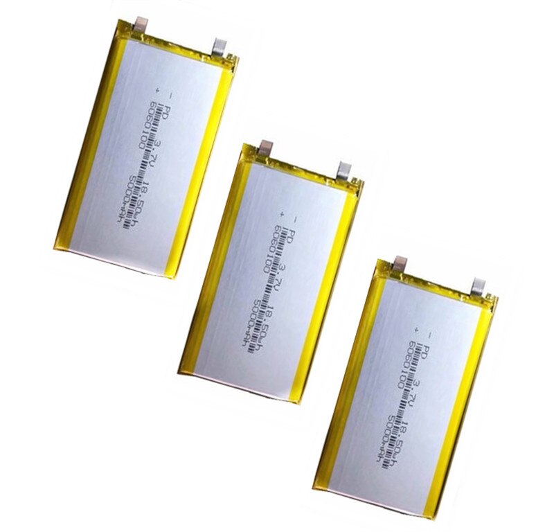 1/2/3/4 stuks 3.7 V 5000 mAh 6060100 Li-polymeer Oplaadbare Batterijen Lithium Polymeer batterij Voor Digitale Producten: 3PCS