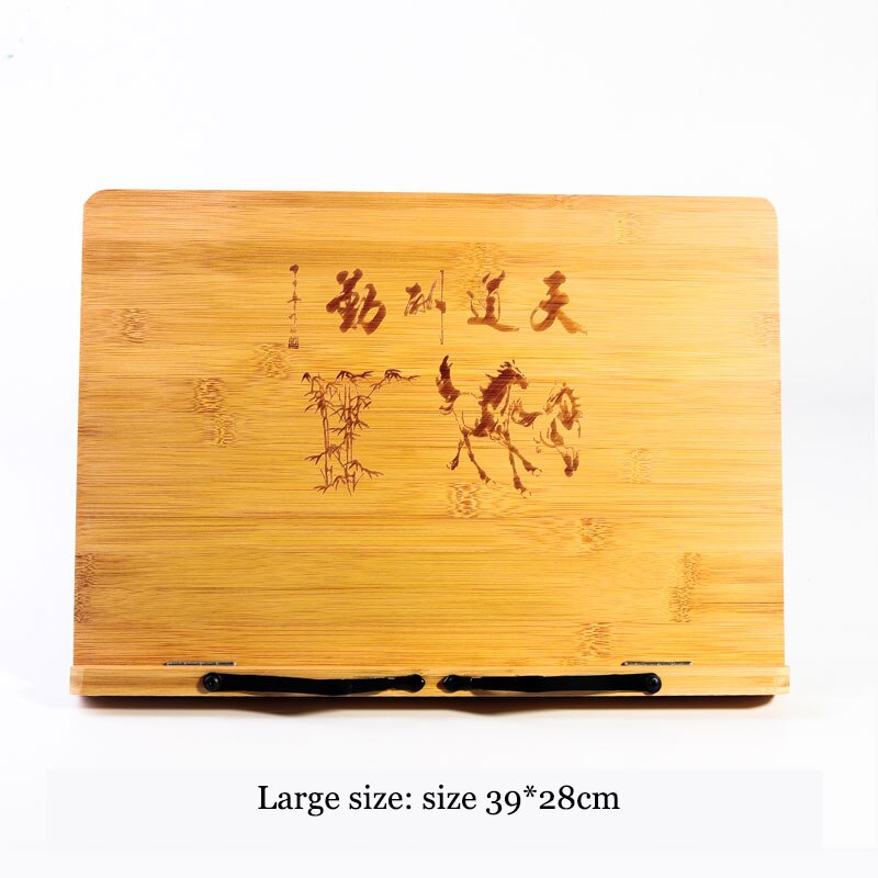 Djustable Reading Rest Tablet Cook Home Study Room Book Holder Foldable Cookbook Stand Pages Fixed Kitchen Bookends Shelf Wood: 2