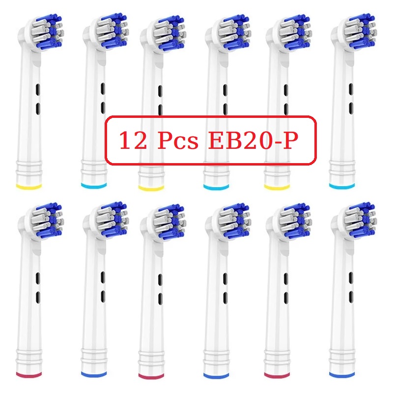 4/8/12 Pcs Electric Toothbrush Replacement Heads Soft Bristles Tooth Brush Head For Oral B Toothbrush Nozzles Oral Clean Care: GRAY
