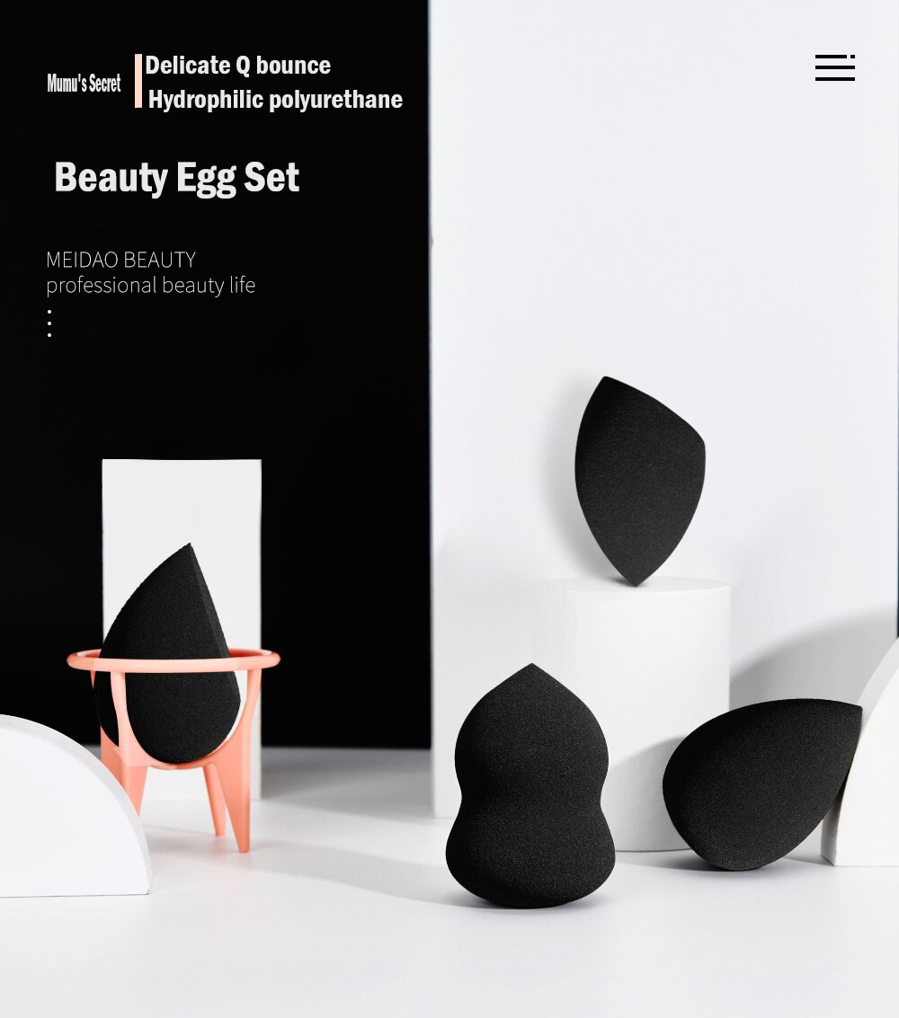 Desire Black Series Spong For Makeup Face Foundation Cosmetic Pwoder Puff Beauty Make up Sponge Set Blinder Make-Up Accessorie