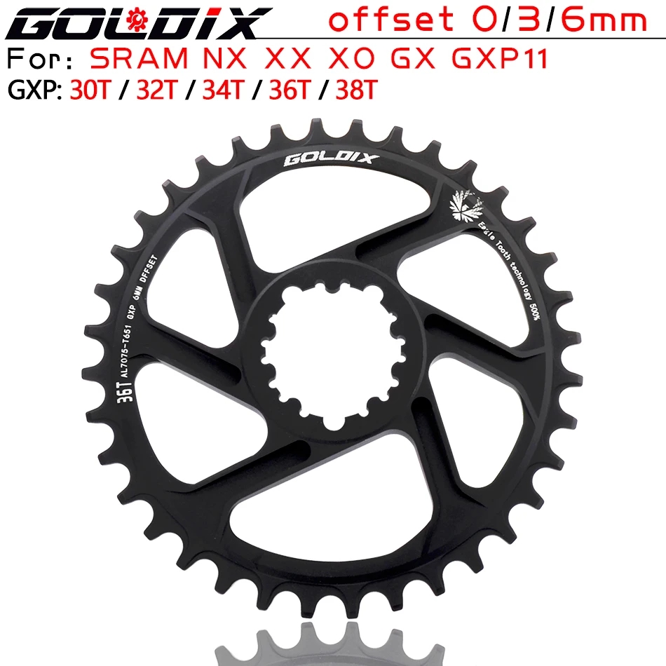 GOLDIX MTB Bicycle Chainring Narrow Wide Mountain Bike Chainwheel 30T 32T 34T 36T 38T For SRAM XX1 X9 XO X01 gx Eagle NX