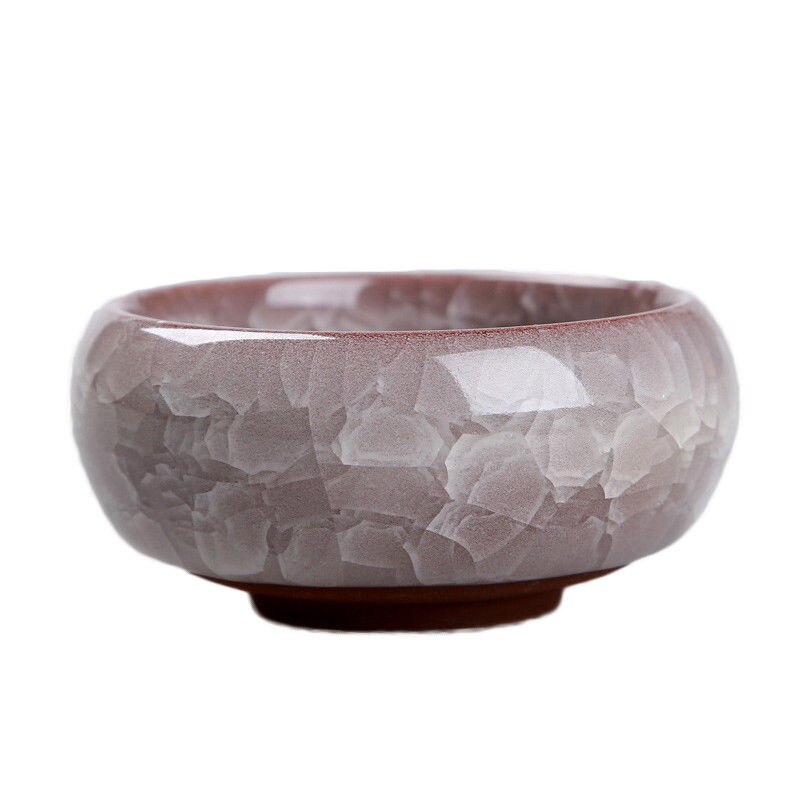 Maceta de cerámica vidriada con grietas, planta de macetas flor suculenta, maceta para hogar, oficina, escritorio, planta de decoración: diamond gray