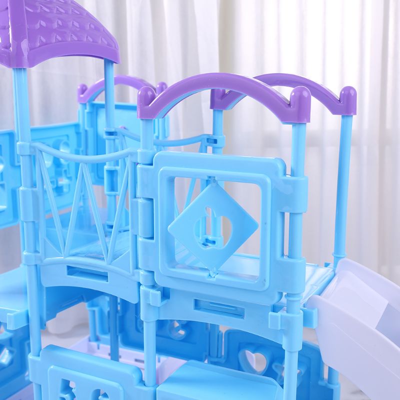 Casa de muñecas deslizante, escalera de juegos, parque de atracciones, miniaturas, tobogán para niñas, juguetes de jardín, accesorios para casa de muñecas, L9CD, 1/12