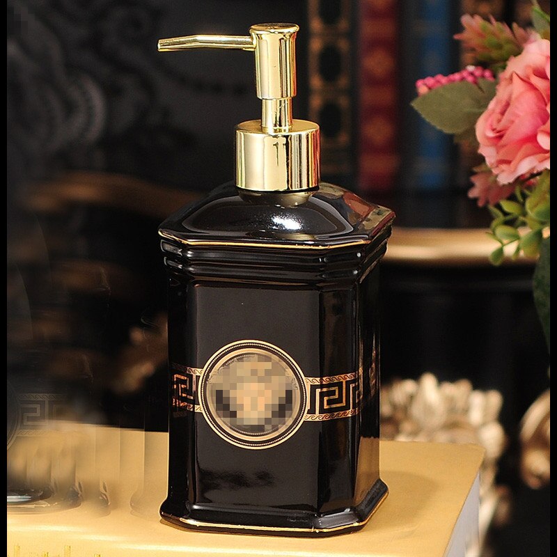 Soap Dispensers Ceramic Emulsion Dispensing Bottle Preser Portable Soap Dispensers Perfume Hand Shower Gel Shampoo Bottle 400ML