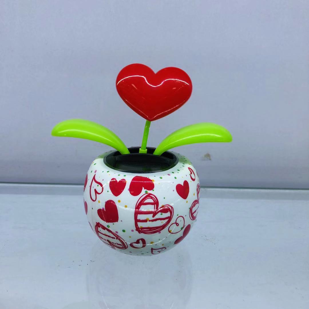 Solar Automatic Swing Solar Flower Car Ornaments: GRAY