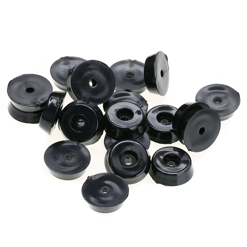 20 st gummifötter svart stol golvskydd halkfria möbler fötter bord benskydd skåp bottenplattor 18 x 15 x 5mm