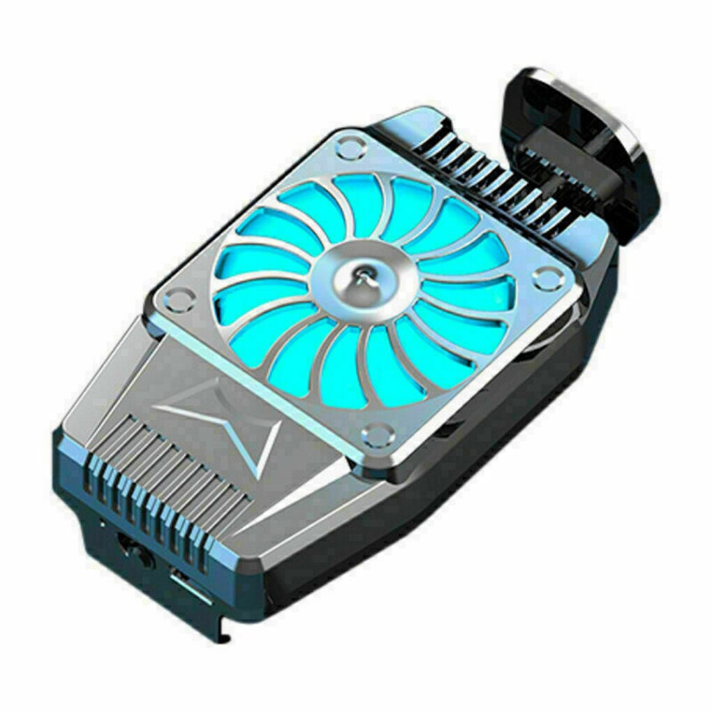 Universal Mobile Phone USB Game Cooler System Cooling Fan Portable Rechargeable Adjustable Phone Cooling Tool For iphone: Silver