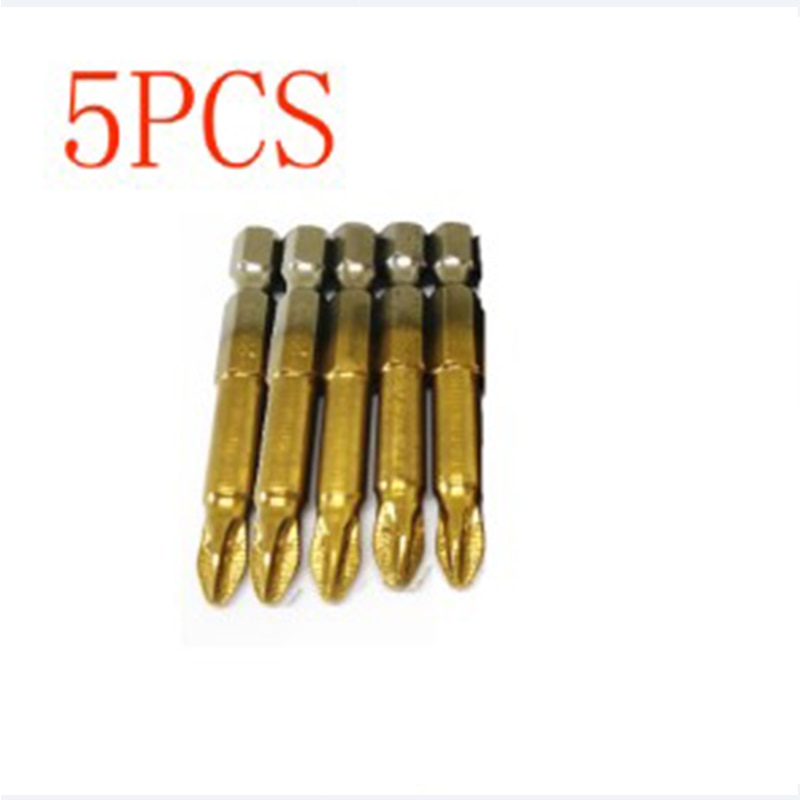 PH2 1/4 "hexagonal handle, titanium alloy coating, 50mm non-slip electric screwdriver, with magnetic tip of cross head