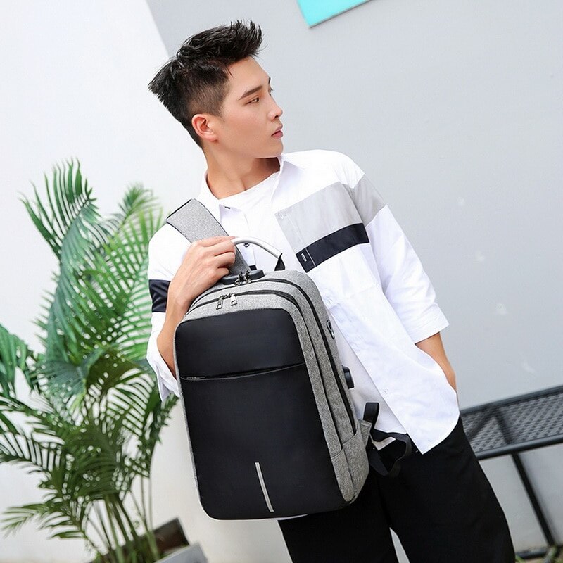 Men Laptop Backpacks Travel Backpack Multifunction Business Bag Anti Theft USB Charging Waterproof Unisex School Backpack