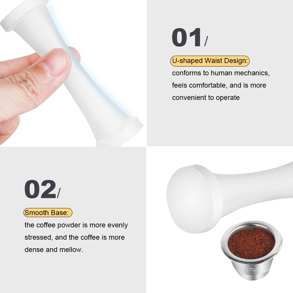 ICafilas Kaffee Werkzeuge Zubehör, Dosierung Ring Für Nespresso Kaffee Kapseln, Schnelle Kontrolle, PP Lebensmittel Klasse Material